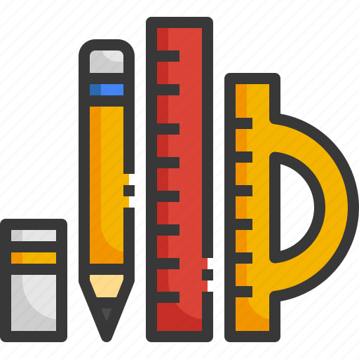 Tools, edit, tool, education, pencil, ruler, design icon - Download on Iconfinder