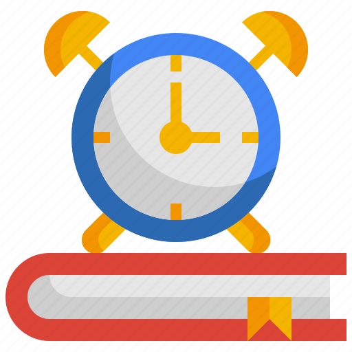 Clock, study, book, education, alarm, time, stack icon - Download on Iconfinder