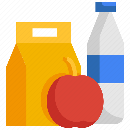 Lunch, apple, drink, paper, bag, food, meal icon - Download on Iconfinder
