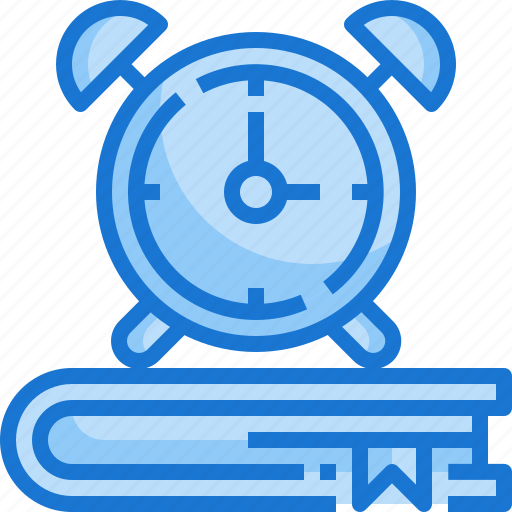 Clock, study, book, education, alarm, time, stack icon - Download on Iconfinder