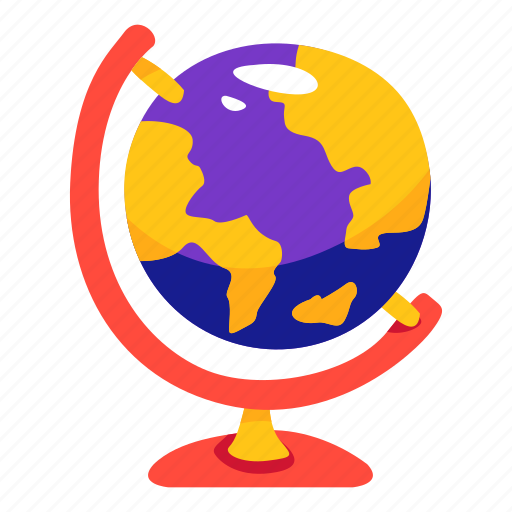 Globe, earth, school, stickers, sticker illustration - Download on Iconfinder