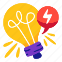 light, bulb, idea, conclusion, electricity, stickers, sticker 