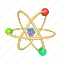 atom, illustration, molecule, material, science, physics, school, education, learning 
