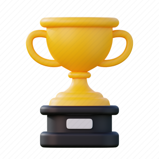 Trophy, achievement, prize, reward, cup, winner, badge 3D illustration - Download on Iconfinder