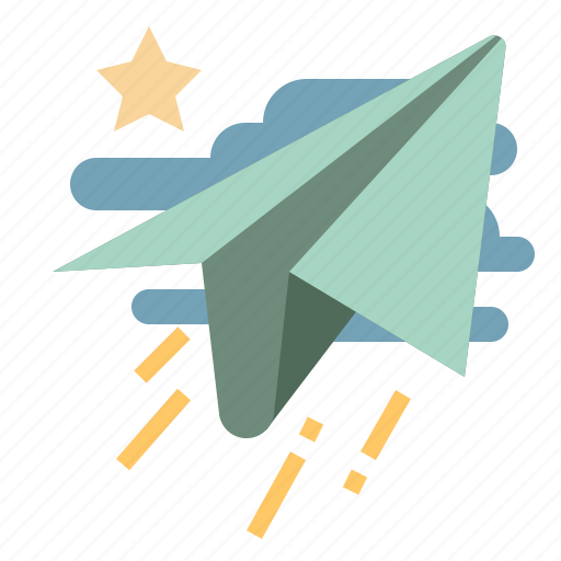 Airplane, origami, paper, plane, travel, vacation icon - Download on Iconfinder