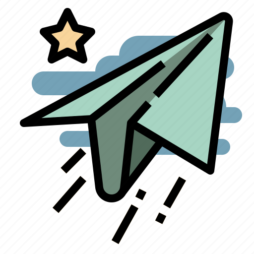 Airplane, origami, paper, plane, travel, vacation icon - Download on Iconfinder