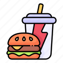 burger, fast food, food, hamburger, lunch, lunch break, soft drink