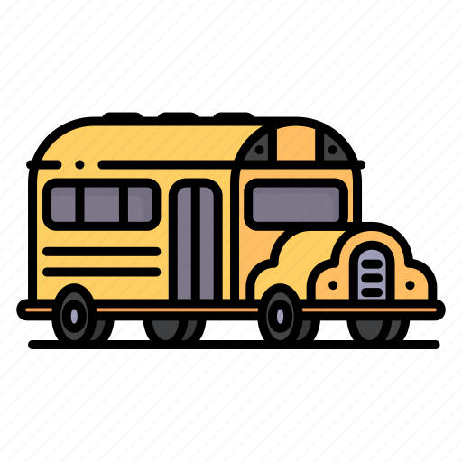 Bus, education, public transport, school, school bus, transportation, vehicule icon - Download on Iconfinder