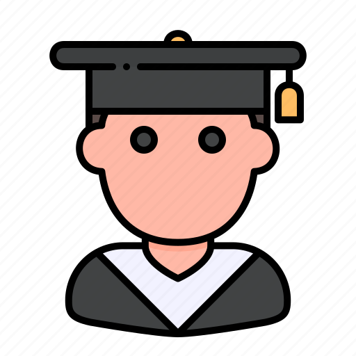 Graduate, graduation, man, mortarboard, school, student, user icon - Download on Iconfinder