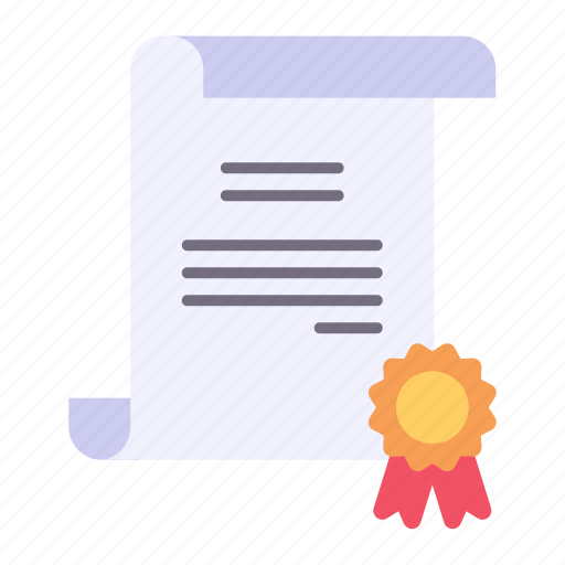 Certificate, certification, contract, degree, diploma, education, patent icon - Download on Iconfinder