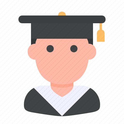 Graduate, graduation, man, mortarboard, school, student, user icon - Download on Iconfinder
