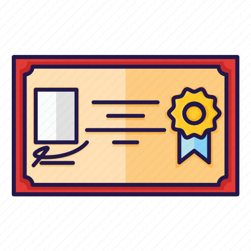Certificate, education, school, student, back, book, stationary icon - Download on Iconfinder