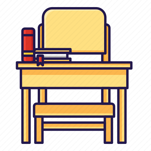 Desk, education, school, student, back, book, stationary icon - Download on Iconfinder