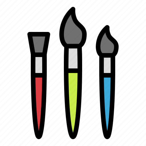 Brush, paintbrush, school, school supply, stationary icon - Download on Iconfinder