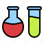beaker, research, school, test tube 