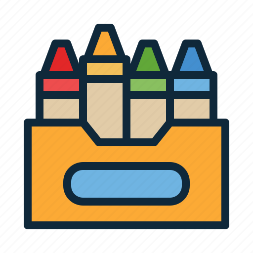 Back to school, color, crayon, drawing, education, student, study icon - Download on Iconfinder