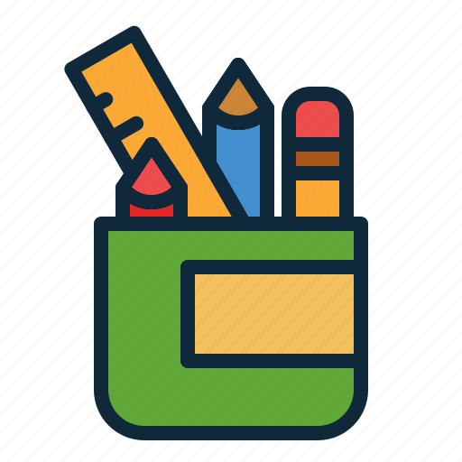 Back to school, education, geometry box, pencil box, pencil case, student, study icon - Download on Iconfinder