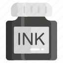 inkpot, ink, pen, write, draw, ink jar