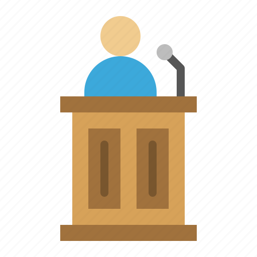 Conference, podium, presentation, school, talk icon - Download on Iconfinder