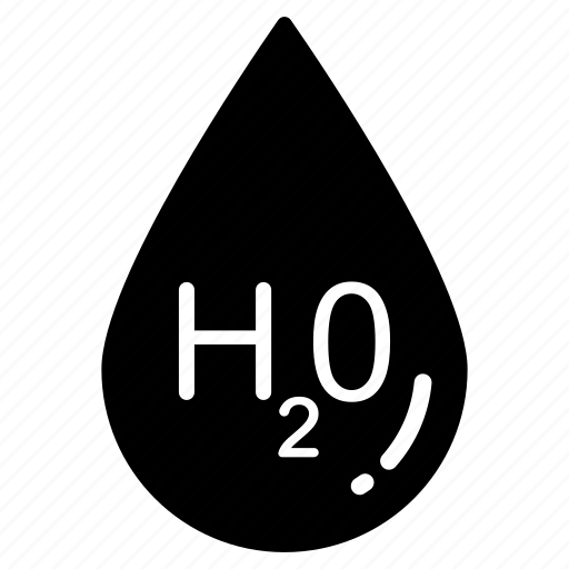 H2o, drop, water, rain, liquid, droplet, formula icon - Download on Iconfinder