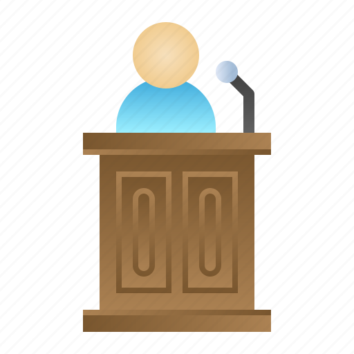 Conference, podium, presentation, school, talk icon - Download on Iconfinder