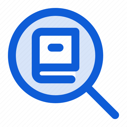 Search, book, library, reading, magnifier, education icon - Download on Iconfinder
