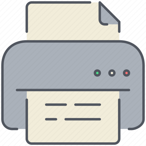 Printer, print, scan, file, paper, printing, text icon - Download on Iconfinder
