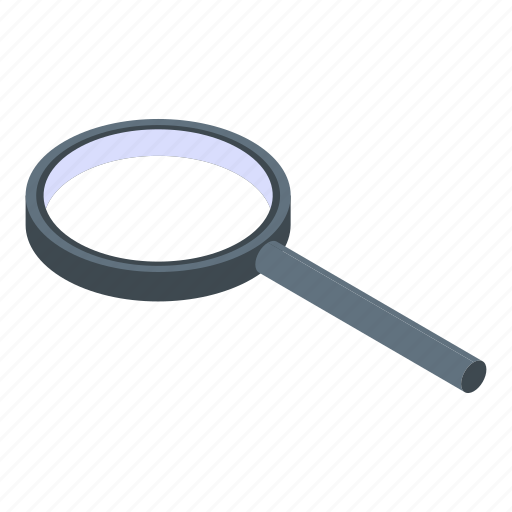 Business, cartoon, glass, isometric, magnifying, paper, search icon - Download on Iconfinder