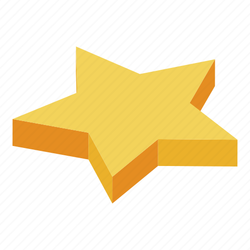 Bright, cartoon, isometric, nature, silhouette, star, yellow icon - Download on Iconfinder