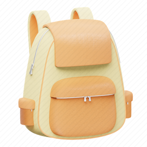 Backpack, bag, travel, luggage, school, education, school-bag 3D illustration - Download on Iconfinder