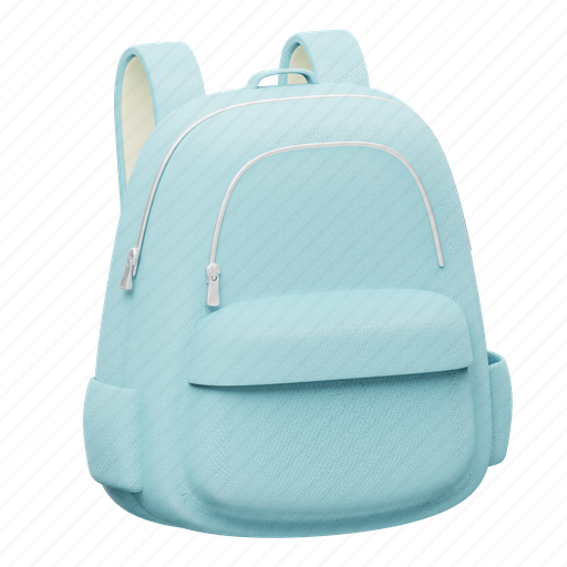 Backpack, bag, luggage, school, travel-bag, education, school-bag 3D illustration - Download on Iconfinder