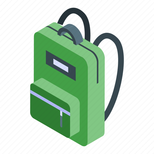 Backpack, cartoon, fashion, green, isometric, sport, water icon - Download on Iconfinder