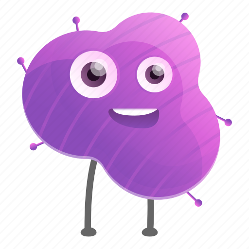 Bacteria, halloween, happy, medical, violet icon - Download on Iconfinder