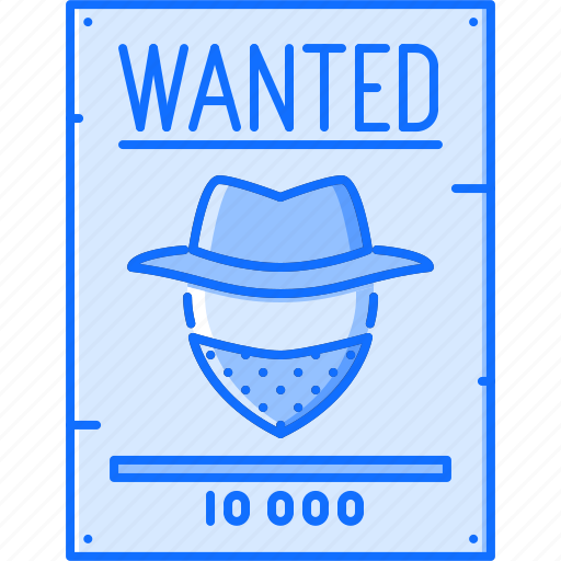 Bandit, crime, notice, search, wanted, west, wild icon - Download on Iconfinder