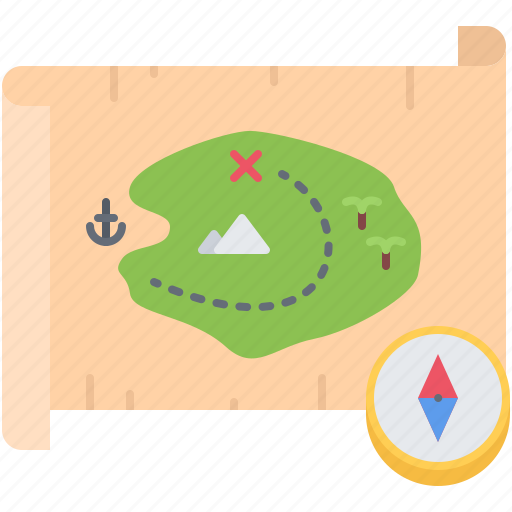Bandit, compass, crime, map, pirate, seafaring, treasure icon - Download on Iconfinder