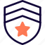 two, shield, badges, award 