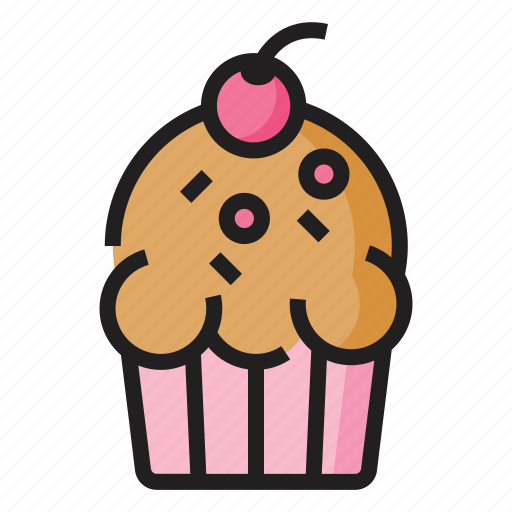 Bakery, cake, cherry, cup, cup cake, sparkle, sweet icon - Download on Iconfinder
