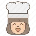 chef, job, woman, girl, user, avatar, cook