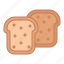 bread, wheat, slice, toast, bakery, grain, food 