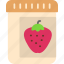 confiture, jam, jar, marmelade, strawberry 