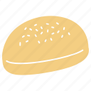 bakery, bread, bread bun, bun, bun icon, pastry, sandwich ban