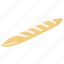 baguette, bakery, bread, bread icon, bread loaf, french baguette, pastry 