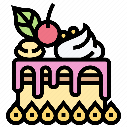 Birthday, cake, cherry, cream, party icon - Download on Iconfinder
