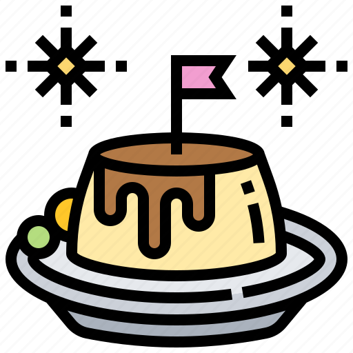 Caramel, custard, milk, pudding, vanilla icon - Download on Iconfinder