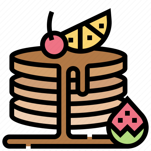 Breakfast, cherry, fruit, pancake, syrup icon - Download on Iconfinder