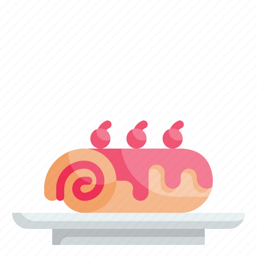 Roll, cake, dessert, chiffon, bakery icon - Download on Iconfinder