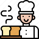 bakery, baked, bread, toast, chef 
