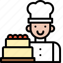 bakery, dessert, cake, chef, avatar 
