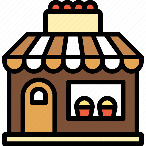 Bakery, baked, cake, shop, store, food icon - Download on Iconfinder
