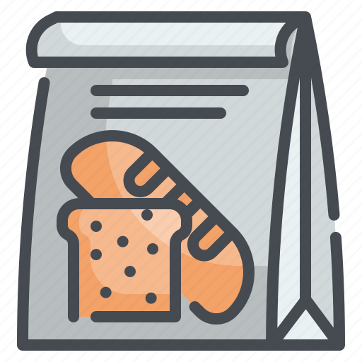 Bag, paper, packaging, package, bread icon - Download on Iconfinder